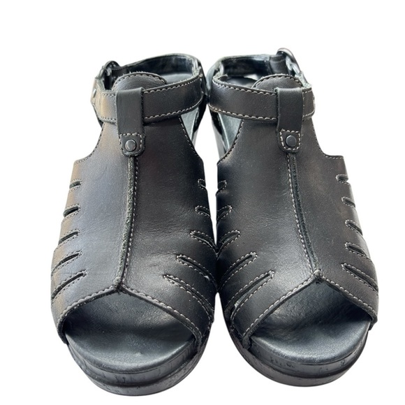 Dansko Randa Black Leather Open Toe Slingback Heeled Sandals Size 39 US 8.5 / 9 - Picture 11 of 15